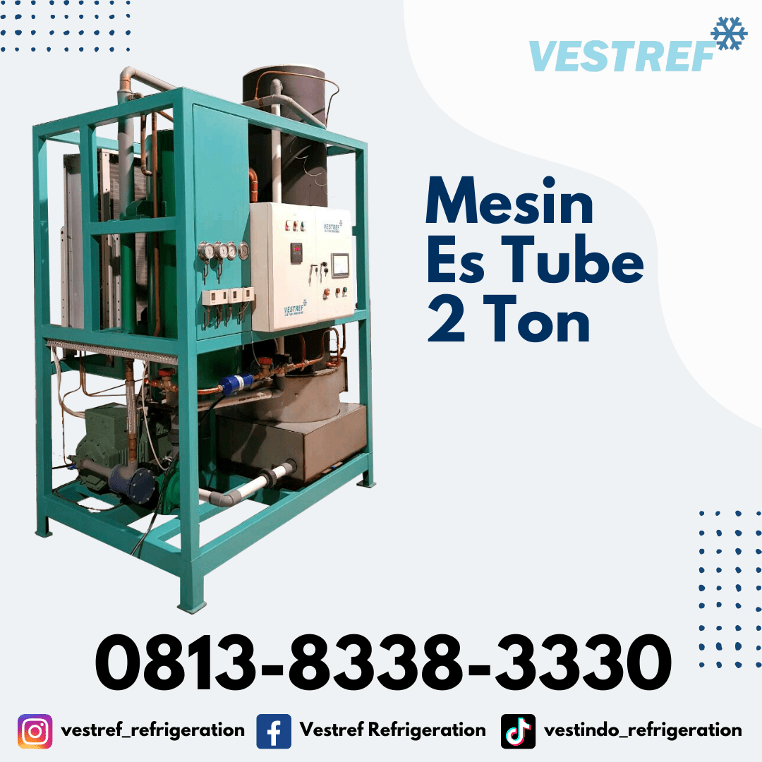 Mesin es tube kapasitas 2 Ton