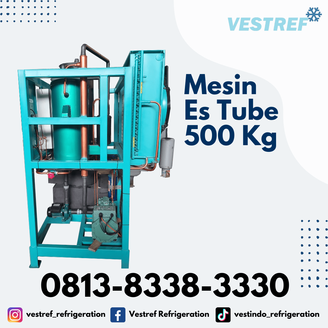 Mesin es tube kapasitas 500 kg