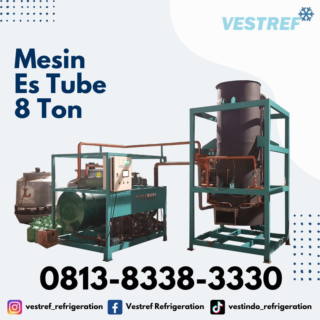 Mesin es tube kapasitas 8 Ton